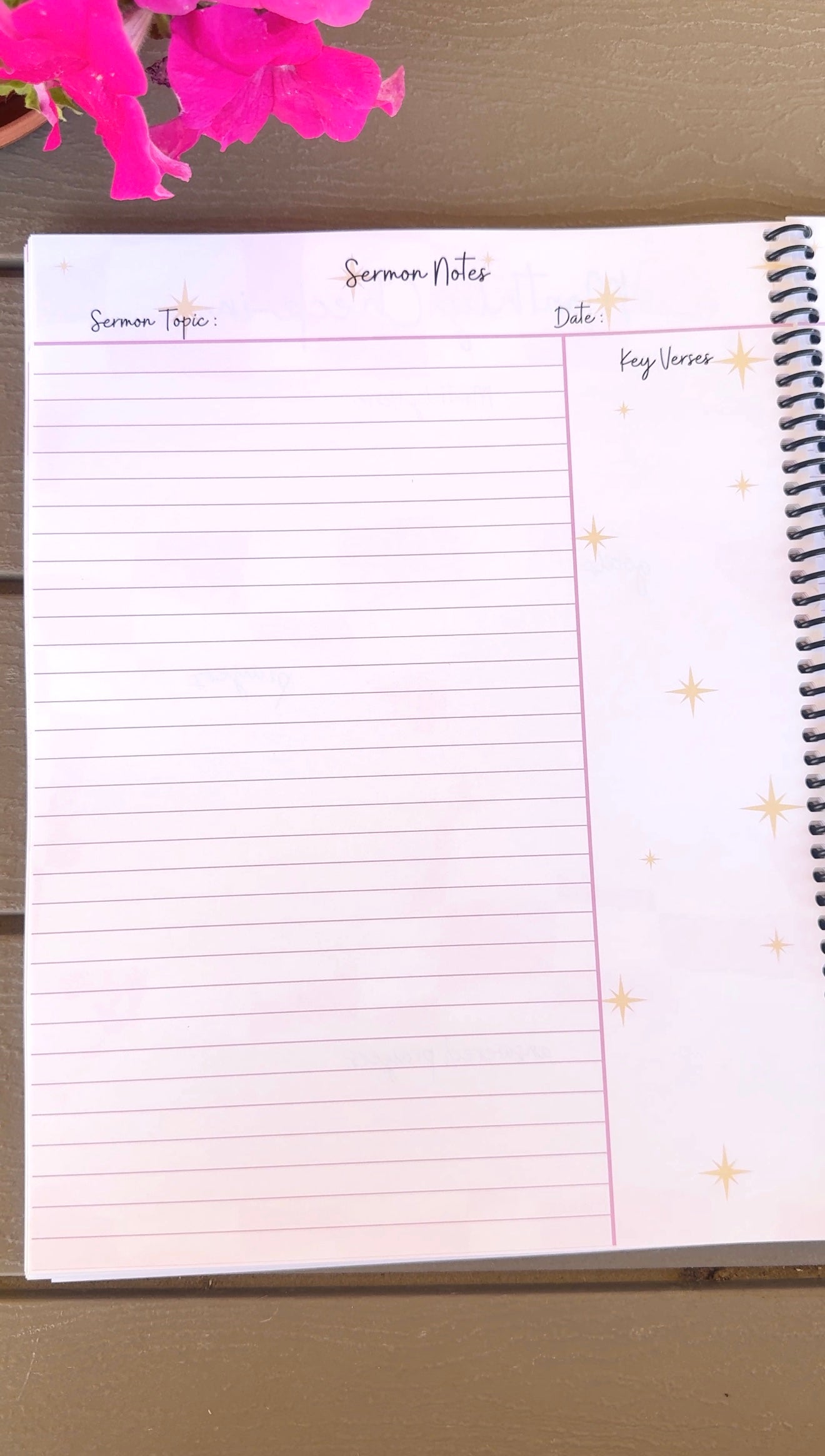 Sermon Notes Notebook