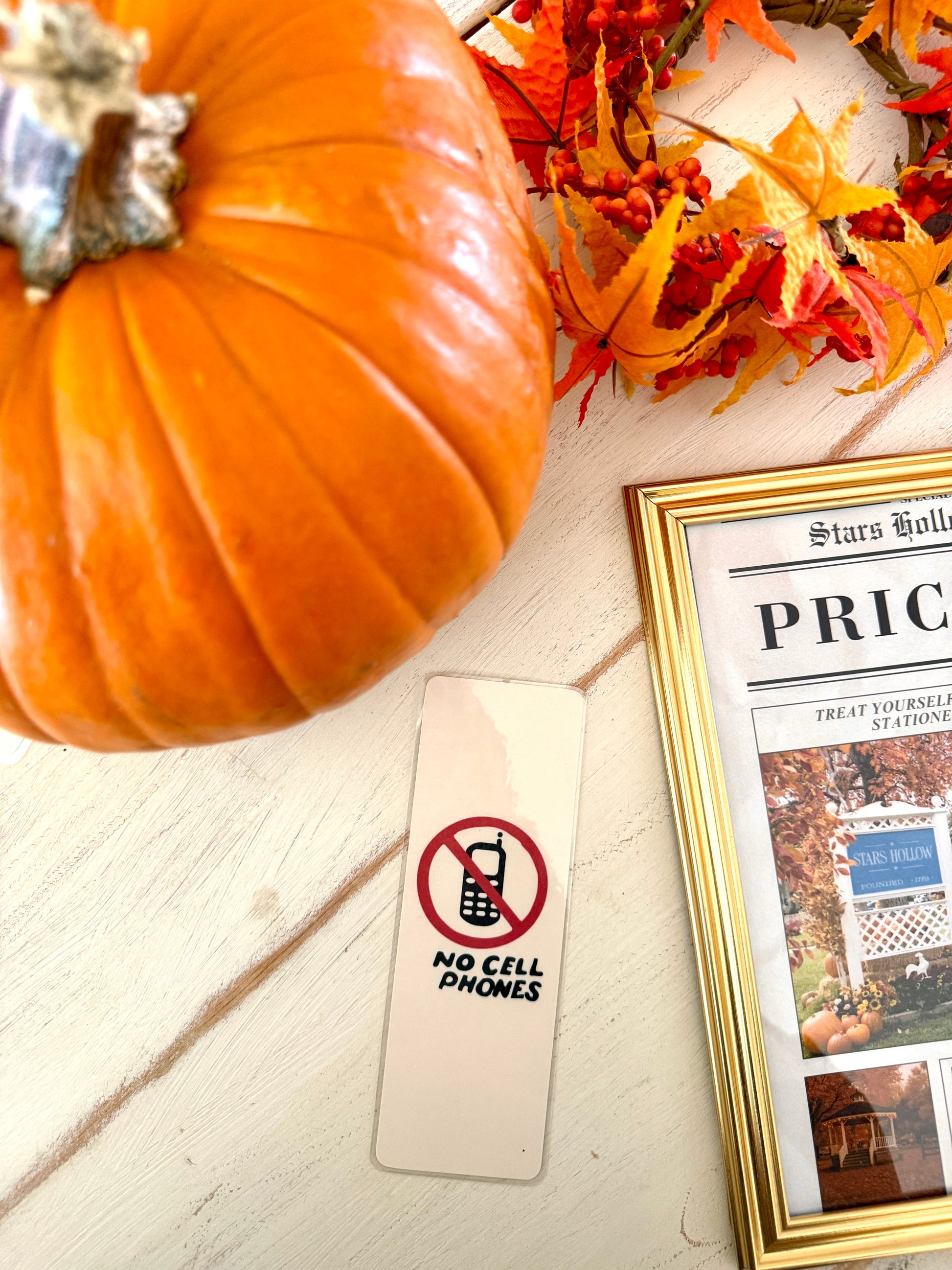 “No Phones” Luke’s sign bookmark