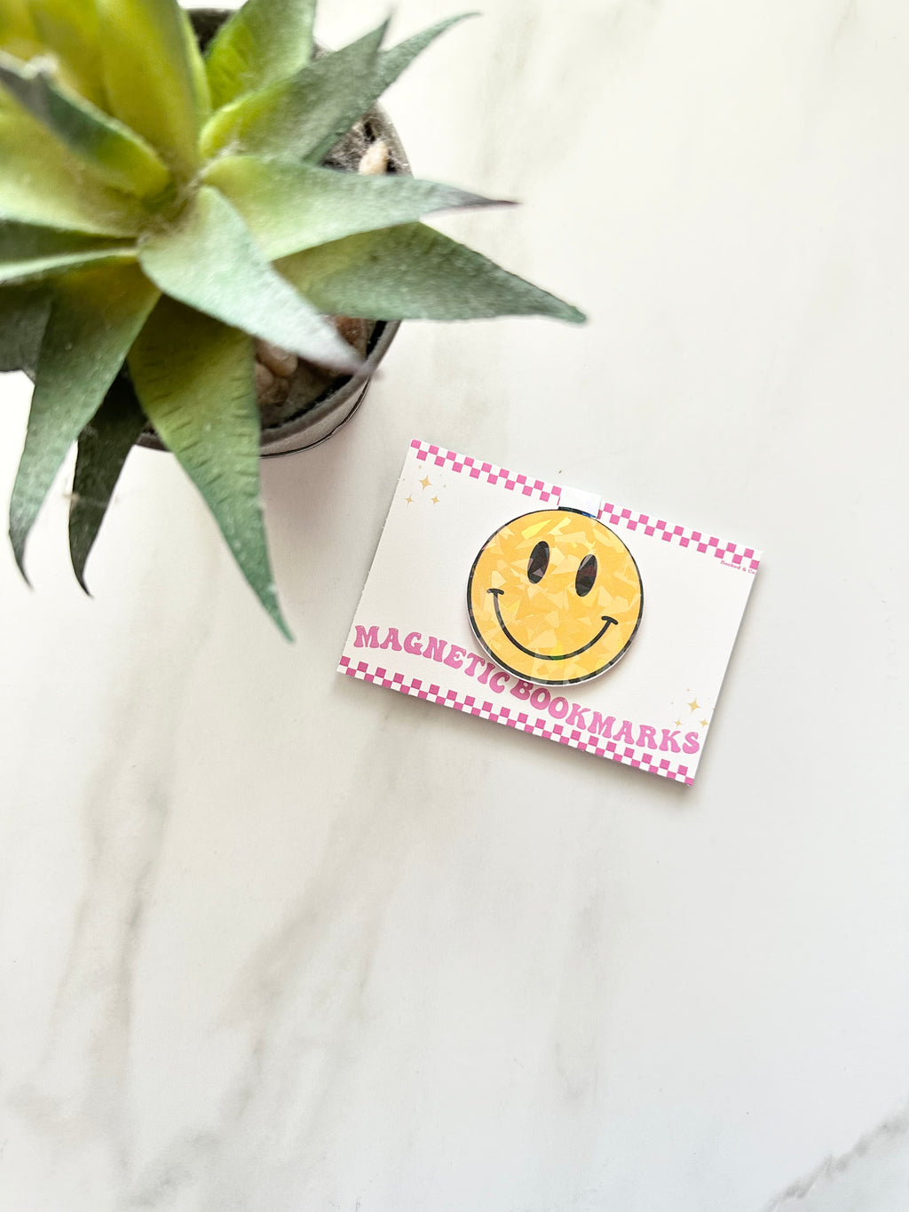 Happy Face Magnetic Bookmark
