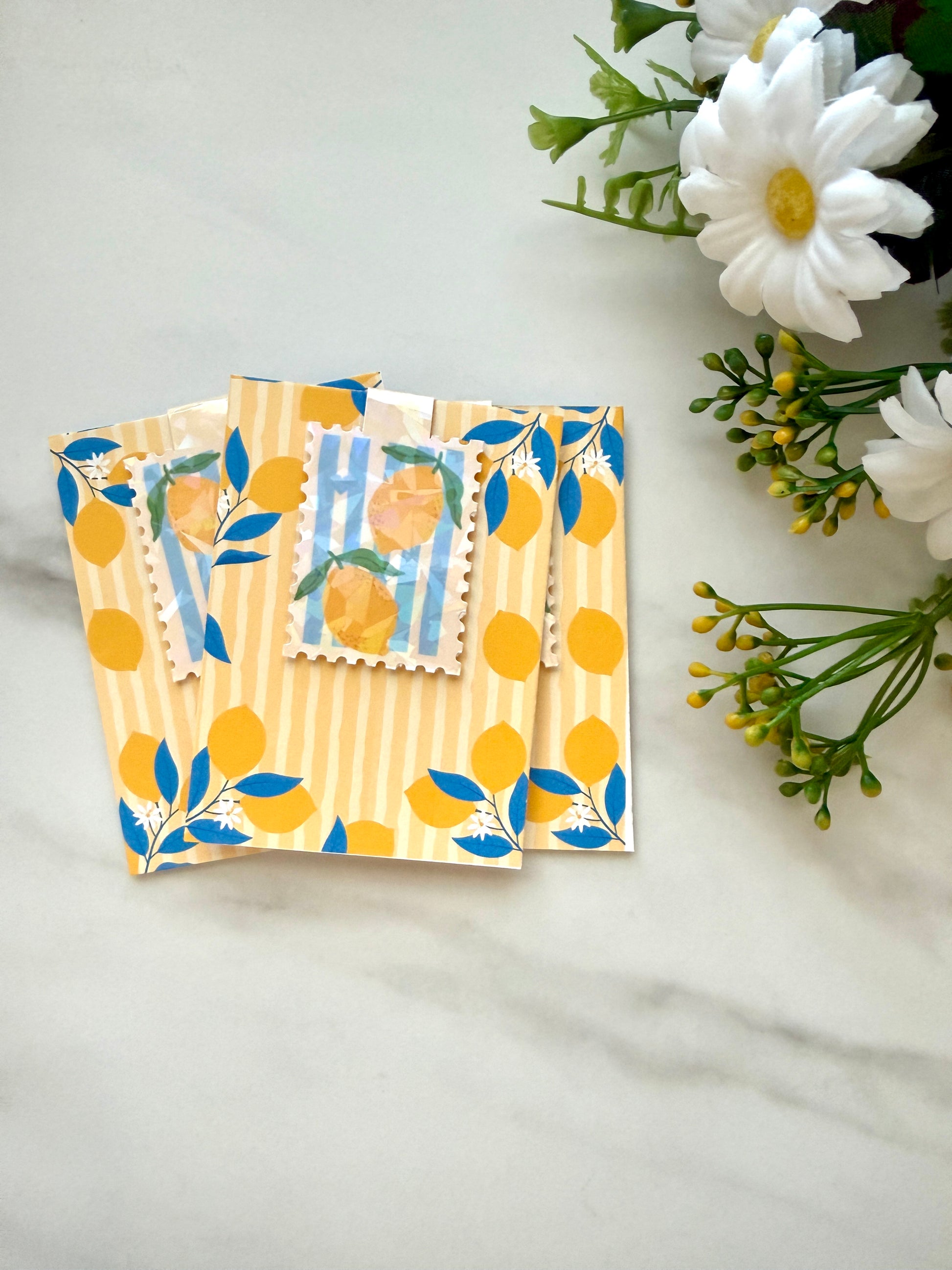 Lemon Stamp Magnetic Bookmark