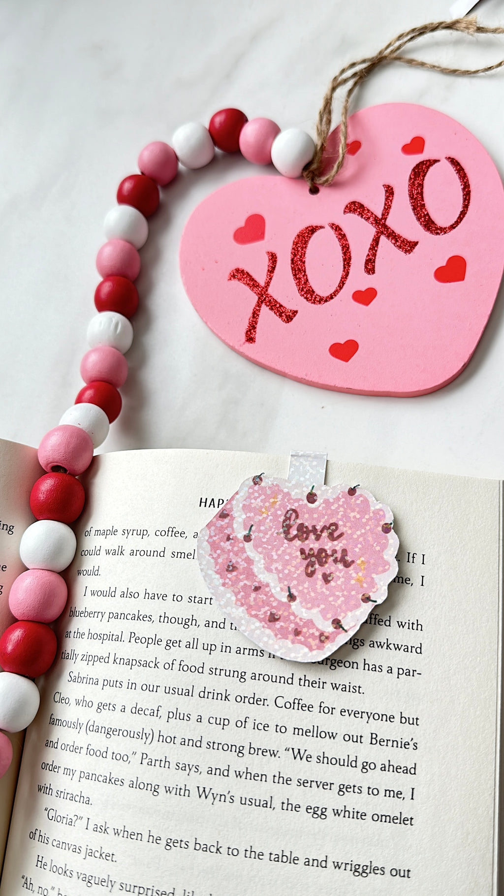 Love You  Heart Cake Magnetic Bookmark