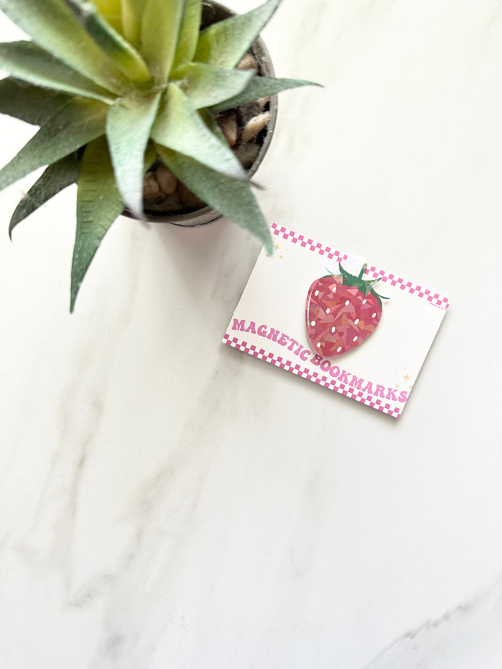 Strawberry Magnetic Bookmark